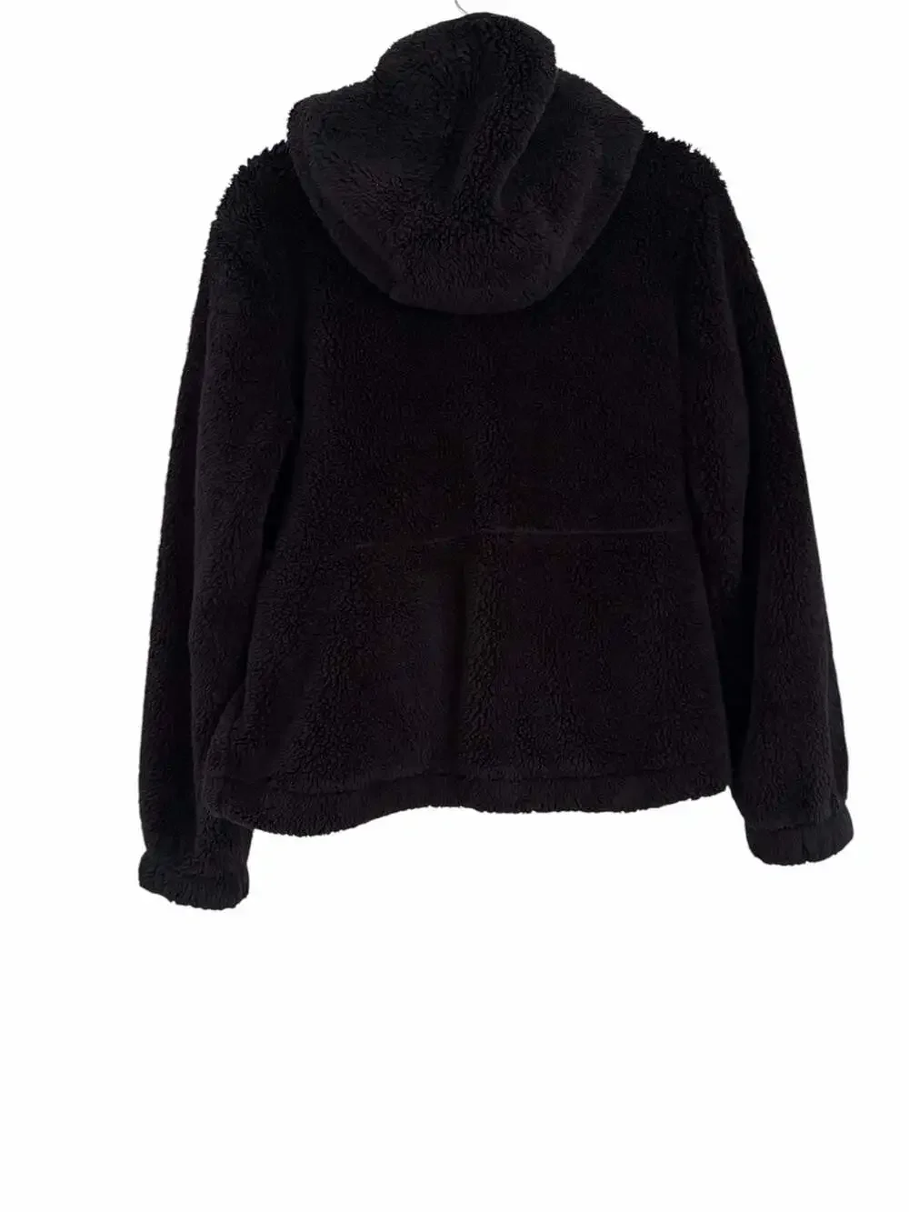 Spyder Women's Black Full-Zip Sherpa Fleece Hooded Jacket with Chest Pocket